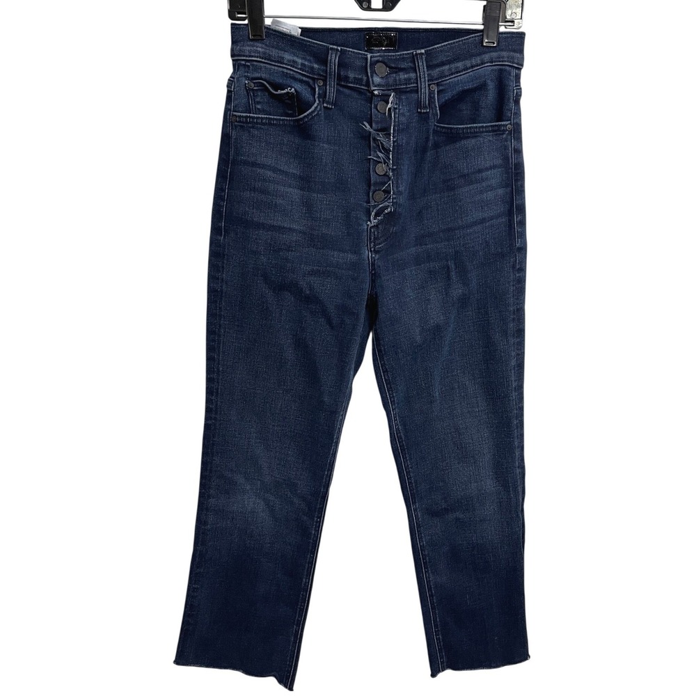 Mother The Tripper Ankle Jeans Catch Me If You Can Dark Wash Button Fly 28 *Crop